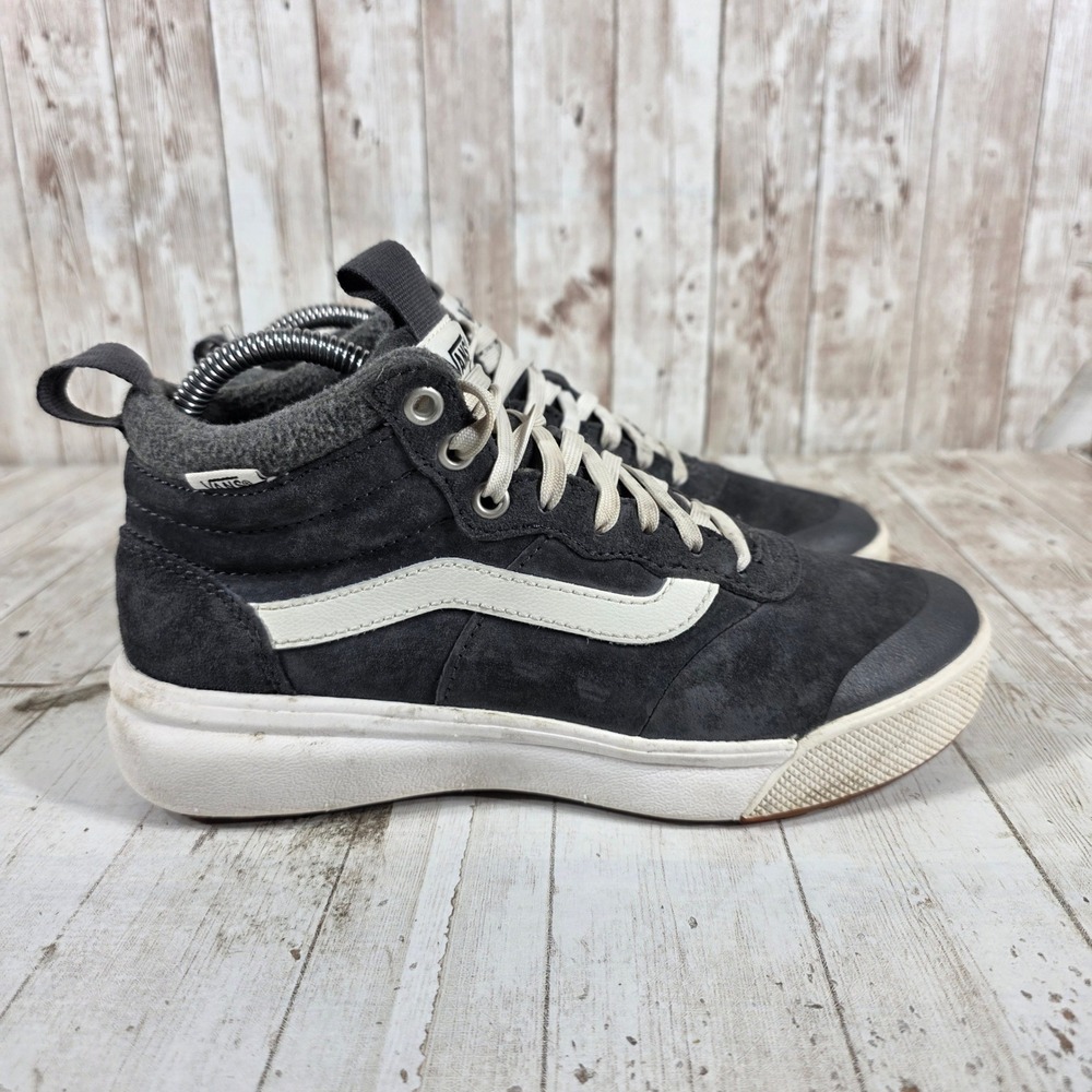 Vans UltraRange EXO Hi MTE Dark Gray Suede High Top Sneakers Womens 7 Mens 5.5